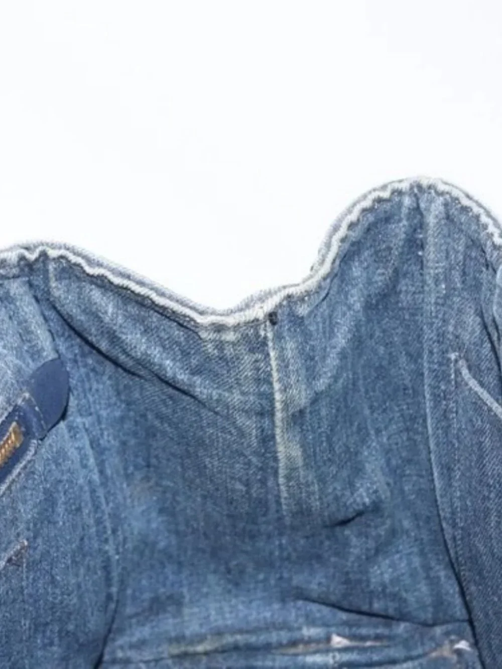 PRADA Canapa PM Hand Bag Denim Blue Gold Auth - Picture 13 of 16